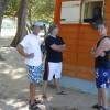 Da boys having a chat with da lifeguard @ Bath Beach