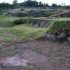 The remains of the ancient village Carn Euny in Cornwall