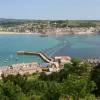 View from the St. Michaels Mount with the submerged road