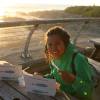 Adelimar enjoying fish and chips @ Newquay