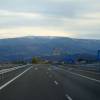 On the road... First snow of the season in the Spanish mountains...