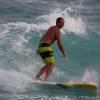 Mike surfing the new Meyerhoffer 2 9'6 @ Surfers Point Barbados